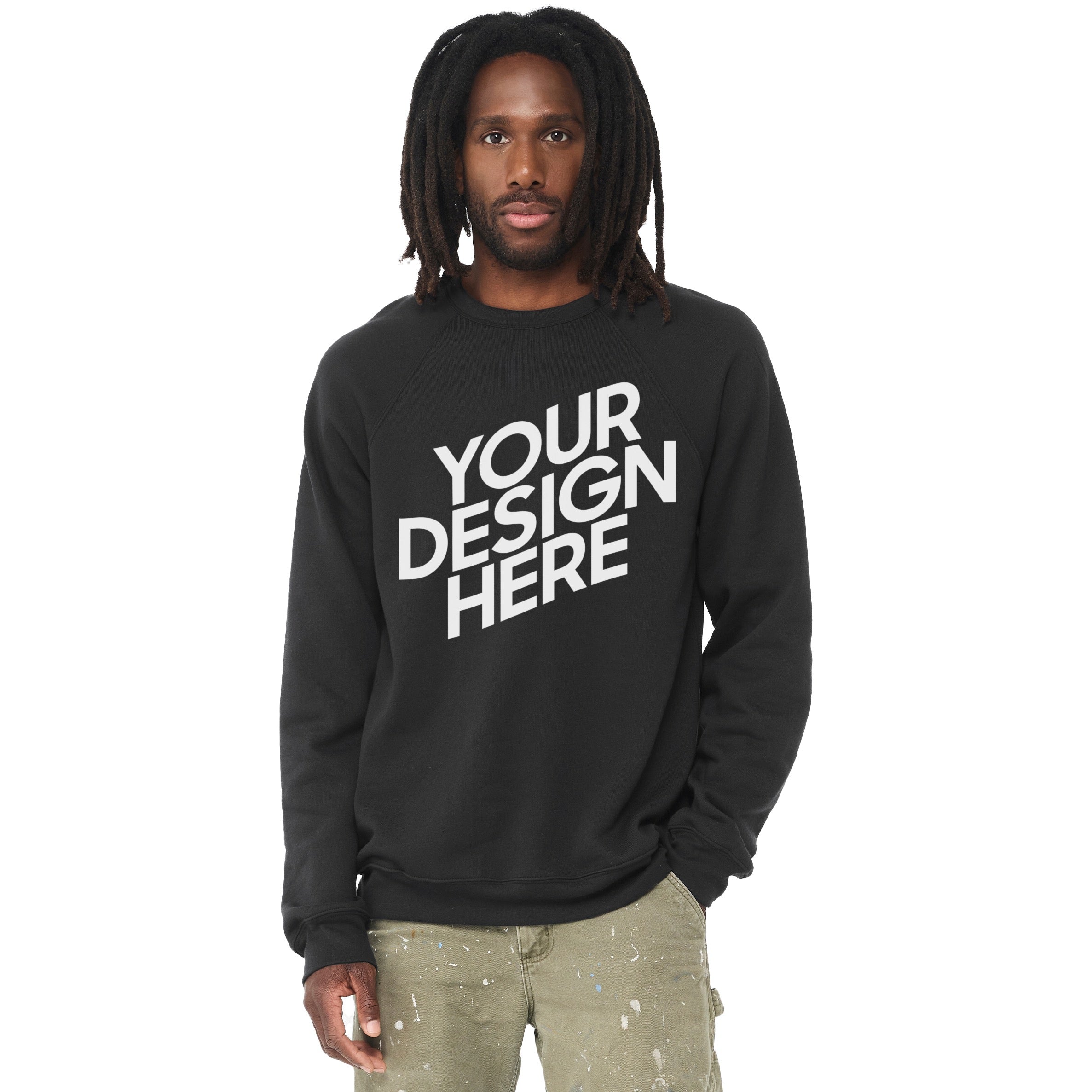 Bella+Canvas Custom Unisex Sponge Fleece Raglan Sweatshirt (3901)