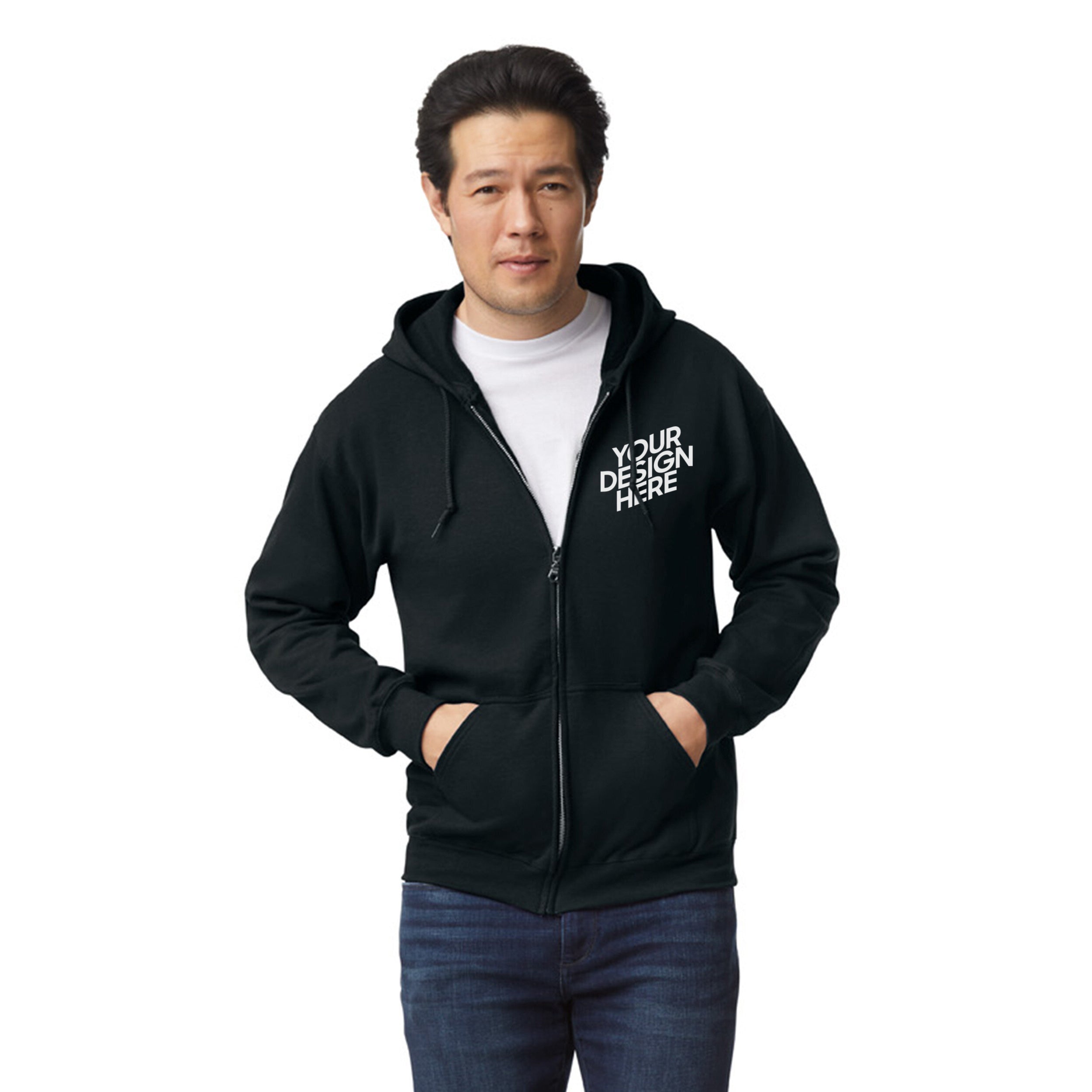 Gildan Custom Unisex Heavy Blend Full Zip Hooded Sweatshirt (18600)