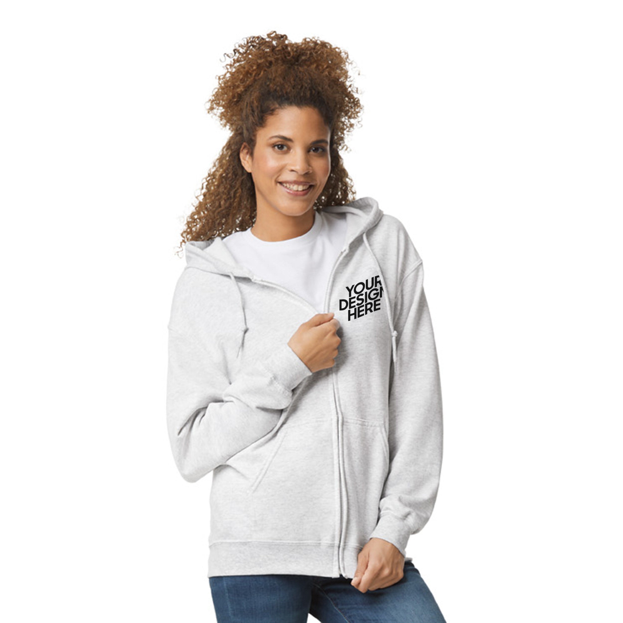 Gildan Custom Unisex Heavy Blend Full Zip Hooded Sweatshirt (18600)