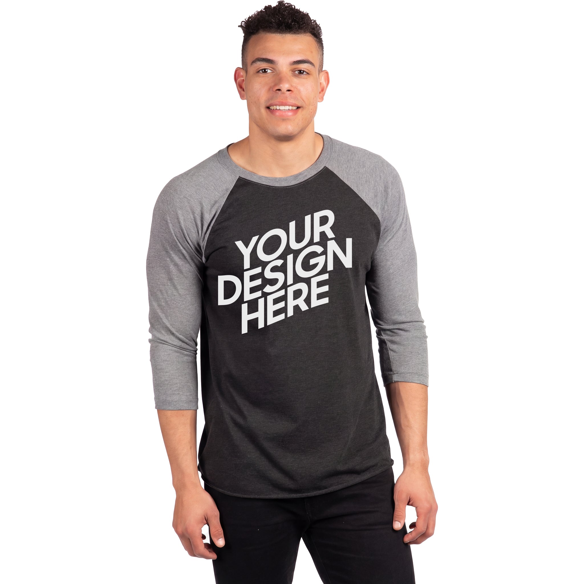 Next Level Custom Unisex Tri-Blend 3/4 Raglan Tee (6051)