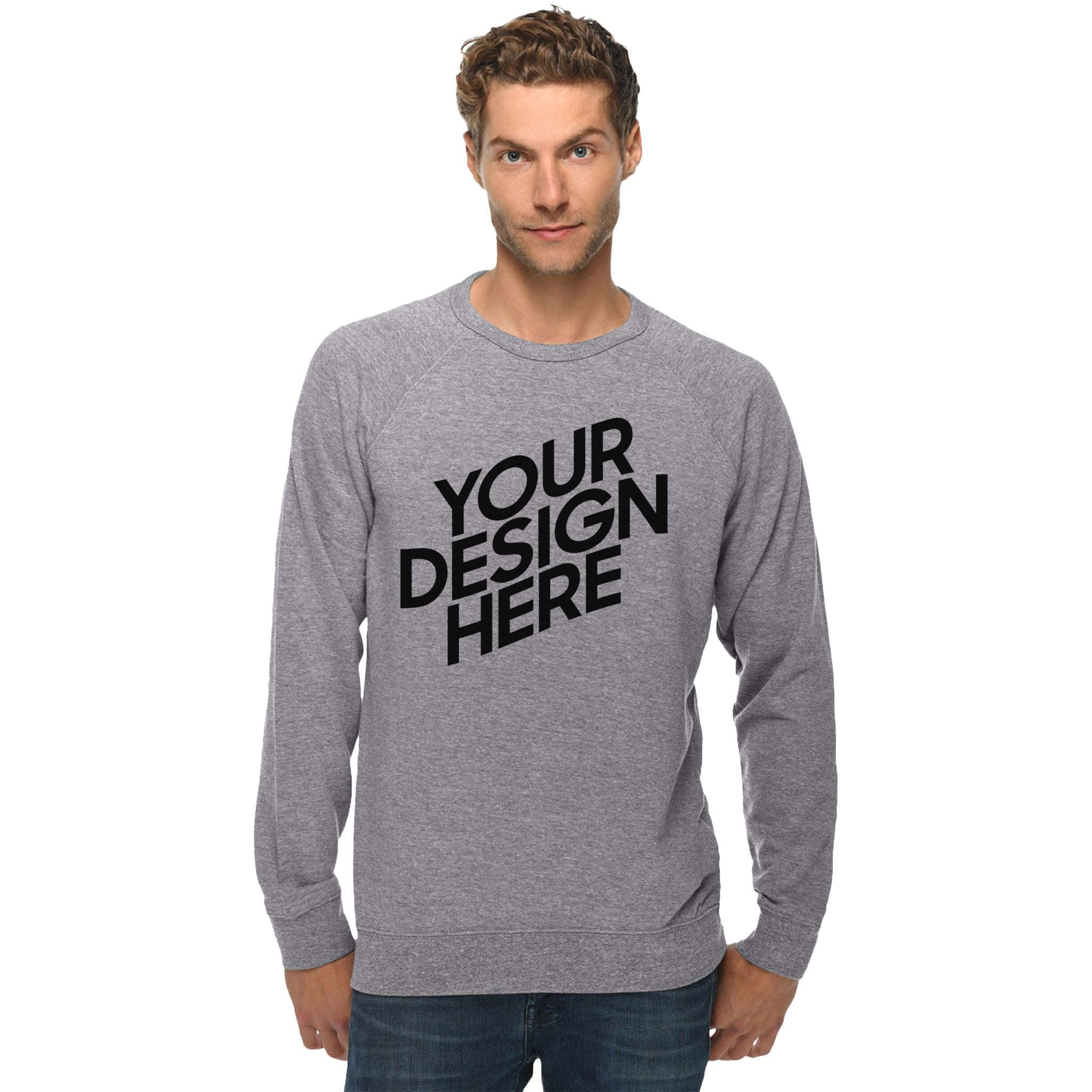 Lane Seven Custom Unisex French Terry Raglan Crewneck (LS13004)