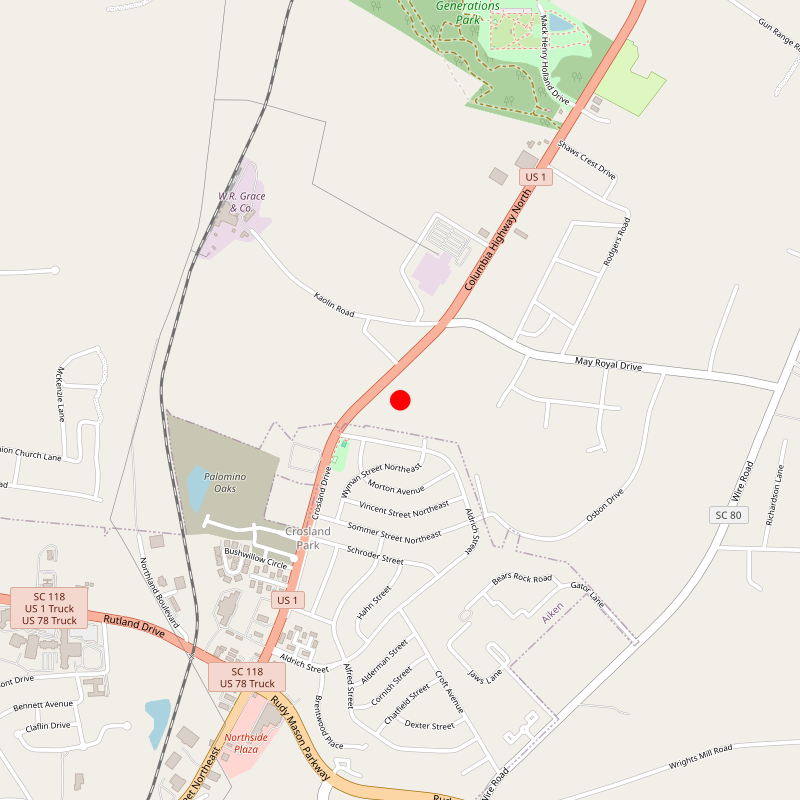 Map of University of South Carolina Aiken, Aiken, SC