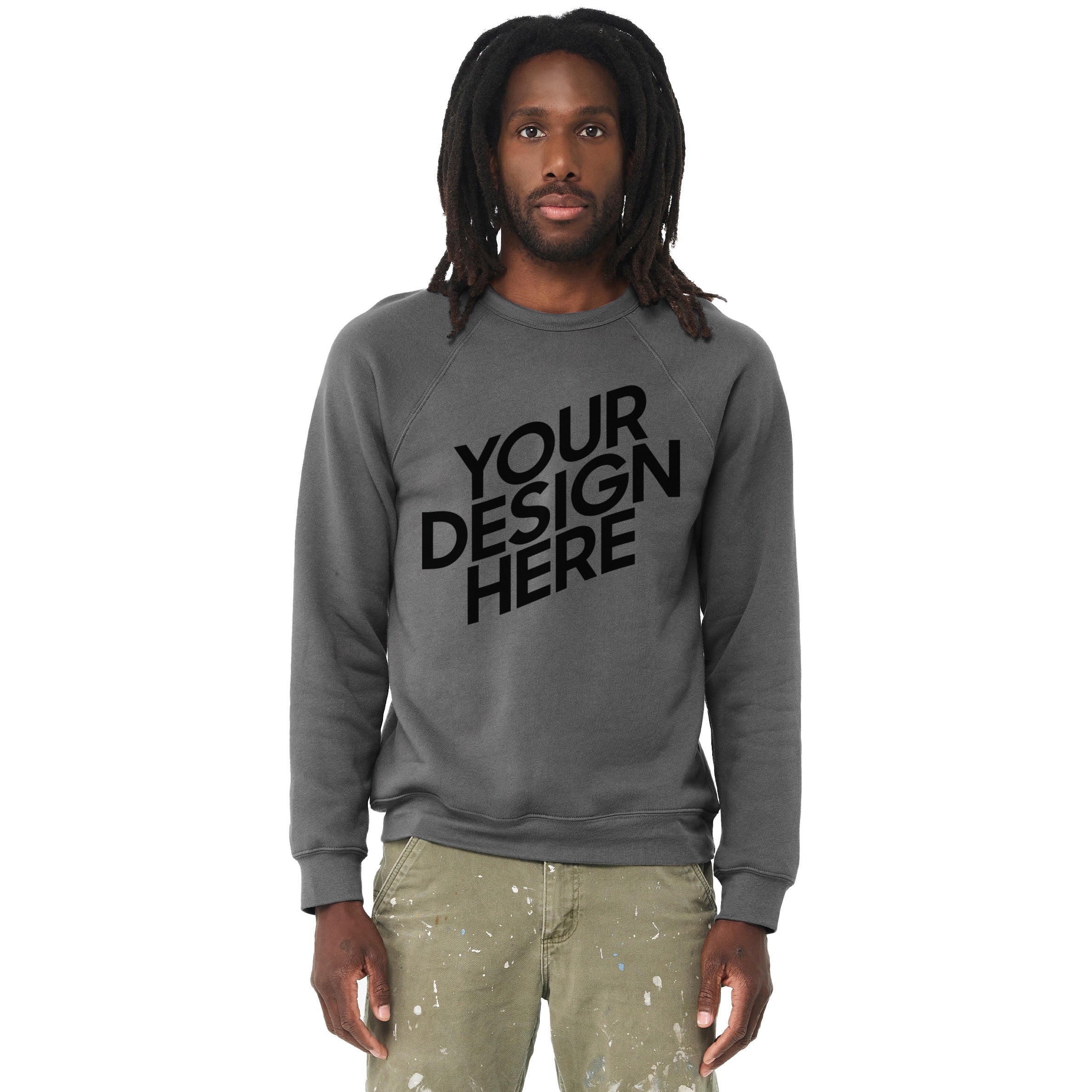 Bella+Canvas Custom Unisex Sponge Fleece Raglan Sweatshirt (3901)