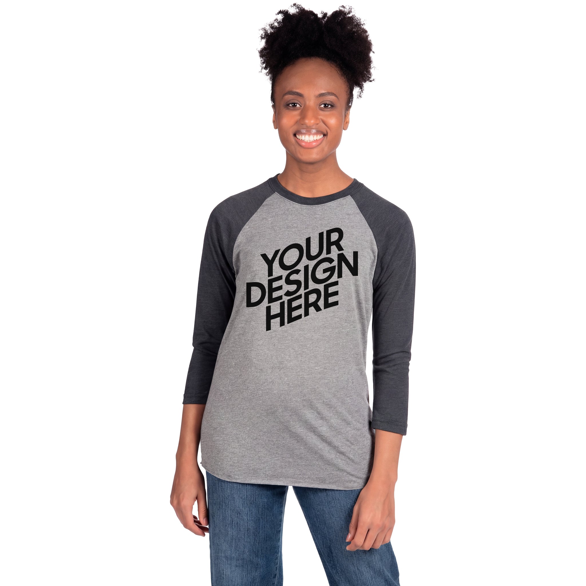 Next Level Custom Unisex Tri-Blend 3/4 Raglan Tee (6051)